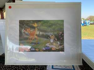 Walt Disney Bambi and Thumper 'It's a Butterfly!' Art Print